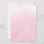 かわいい子猫ピンクデザインベビーガールシャワー サンキューカード (裏面)