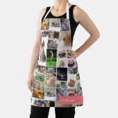 かわいい子猫フォトモンタージュコーラルピンク猫パターン エプロン (インサイチュ)