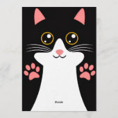 かわいい子猫ベイビー誕生発表 招待状 (裏面)