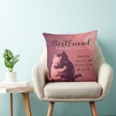 かわいい子猫ベストフレンドと引用文 クッション (椅子)