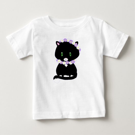 かわいい子猫ベビーシャツ ベビーTシャツ (正面)