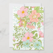 かわいい子猫ベビーシャワーガール招待状 招待状 (裏面)