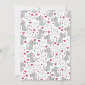 かわいい子猫ベビーシャワーママとベビー 招待状 (裏面)