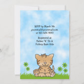 かわいい子猫ベビーシャワー招待状for girls 招待状 (裏面)