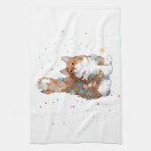 かわいい子猫ペット キッチンタオル (縦)