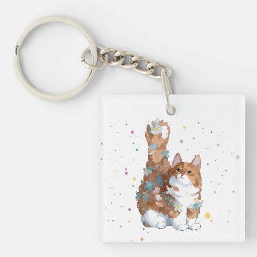 かわいい子猫ペット キーホルダー (正面)