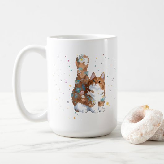 かわいい子猫ペット コーヒーマグカップ (ドーナツ)