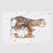 かわいい子猫ペット ゴルフタオル (横)