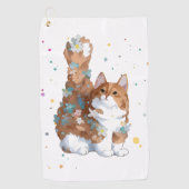 かわいい子猫ペット ゴルフタオル (正面)