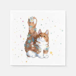 かわいい子猫ペット スタンダードカクテルナプキン
