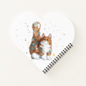 かわいい子猫ペット ノートブック (裏面)