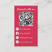 かわいい子猫ホットドリンクケーキベーカリーカフェQRコード 名刺 (裏面)