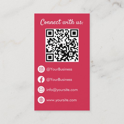 かわいい子猫ホットドリンクケーキベーカリーカフェQRコード 名刺 (裏面)