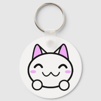 かわいい子猫ボタン キーホルダー