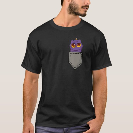 かわいい子猫ポケットに猫が大好き3 Tシャツ (正面)