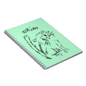 かわいい子猫マンガピンクのスパイラル ノートブック (右側)