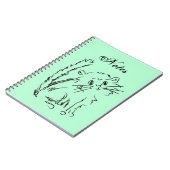 かわいい子猫マンガピンクのスパイラル ノートブック (左側)