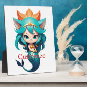 かわいい子猫マーメイドサンダーの入り江 フォトプラーク (側面)
