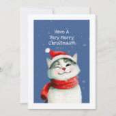 かわいい子猫メリークリスマスカード シーズンカード (正面)