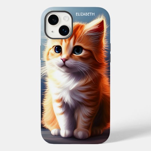 かわいい子猫ラスティファンタジーヴィンテージかわいい子猫 Case-Mate iPhoneケース (裏面)