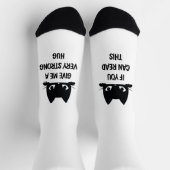 かわいい子猫ロマンチック引用文 – クルーソックス ソックス (上部)