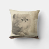 かわいい子猫ヴィンテージアート クッション (正面)