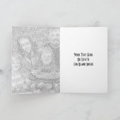 かわいい子猫ヴィンテージルック動物フォトカード カード (内部)