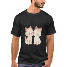 かわいい子猫二匹がほっぺを寄せ合う💕愛らしいアート