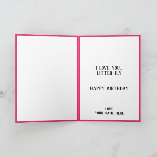 かわいい子猫兄弟 誕生日おめでとう サンキューカード (内部)