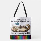 かわいい子猫先生トート – 戻る参照! トートバッグ (正面)