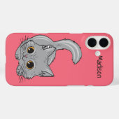 かわいい子猫名前をカスタムする&カラーホンケース Case-Mate iPhoneケース (裏面 (横))