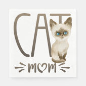 かわいい子猫子猫お母さん水彩猫 スタンダードランチョンナプキン (正面)