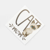 かわいい子猫子猫お母さん水彩猫 スタンダードランチョンナプキン (角)