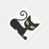 かわいい子猫子猫ハロウィンブラックキャットナプキンス スタンダードランチョンナプキン (角)