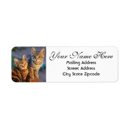 かわいい子猫差出人住所 ラベル