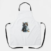 かわいい子猫幽霊の衣装 – ハロウィーンの可愛さ エプロン (正面)