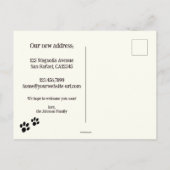 かわいい子猫新しいアドレスの移動 案内ポストカード (裏面)