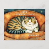 かわいい子猫新しいアドレスの移動 案内ポストカード (正面)