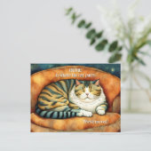 かわいい子猫新しいアドレスの移動 案内ポストカード (スタンド正面)