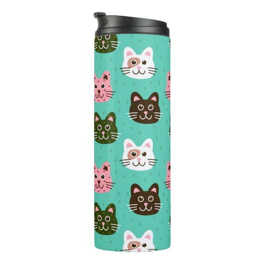 かわいい子猫柄| タンブラー (回転右)