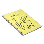 かわいい子猫漫画イエロースパイラル ノートブック (右側)