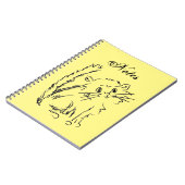 かわいい子猫漫画イエロースパイラル ノートブック (左側)