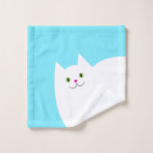 かわいい子猫猫の名前をカスタムするの女の子 バスタオルセット (ウォッシュタオル)