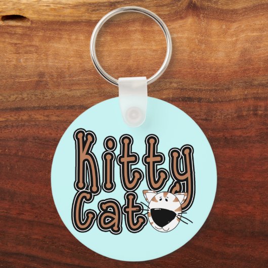 かわいい子猫猫のTシャツおよびギフト キーホルダー (正面)