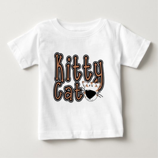 かわいい子猫猫のTシャツおよびギフト ベビーTシャツ (正面)