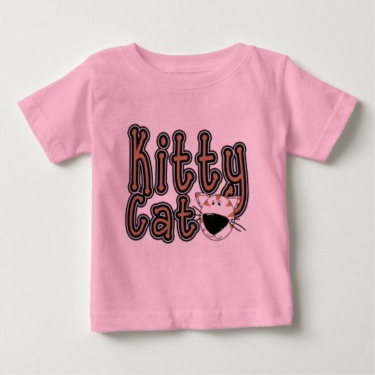 かわいい子猫猫のTシャツおよびギフト ベビーTシャツ (正面)