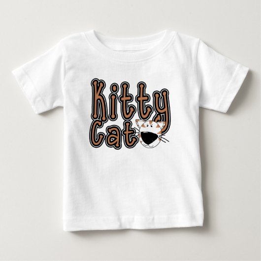 かわいい子猫猫のTシャツおよびギフト ベビーTシャツ (正面)