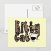 かわいい子猫猫のTシャツおよびギフト ポストカード (正面/裏面)