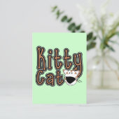 かわいい子猫猫のTシャツおよびギフト ポストカード (スタンド正面)