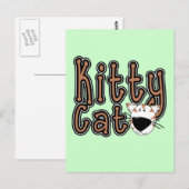 かわいい子猫猫のTシャツおよびギフト ポストカード (正面/裏面)